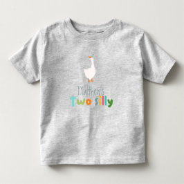 Boys Two Silly Goose Farm 2nd Birthday Kleinkind T-shirt
