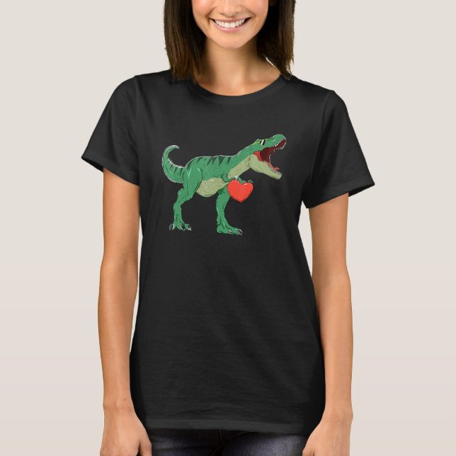 Boys Valentines Day Shirt Kids T Rex Dinosaur I St (Vorderseite)