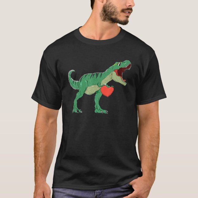 Boys Valentines Day Shirt Kids T Rex Dinosaur I St (Vorderseite)
