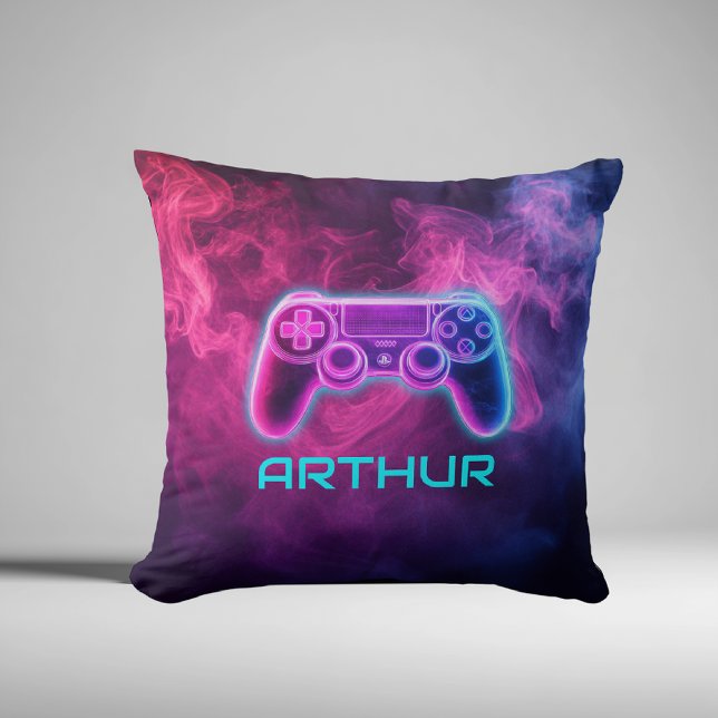 Boys Video Gaming Neon Personalisiert Kissen (Von Creator hochgeladen)