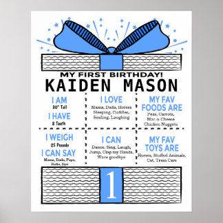 Boys vorhanden Geschenkboxen 16x20 Vorlage 1. Gebu Poster