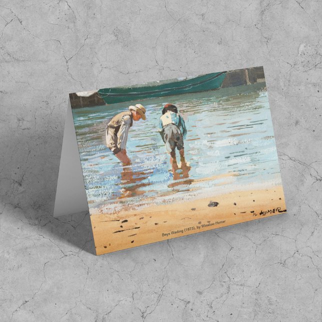 Boys Wading (1873) von Winslow Homer Dankeskarte (Von Creator hochgeladen)