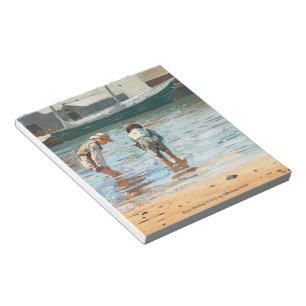 Boys Wading (1873) von Winslow Homer Notizblock