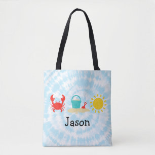 Boys Watercolor Beach Trio Tie Dye Sac fourre-tout
