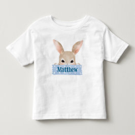 Boys Watercolor Blue Oaster Bunny Kleinkind T-shirt
