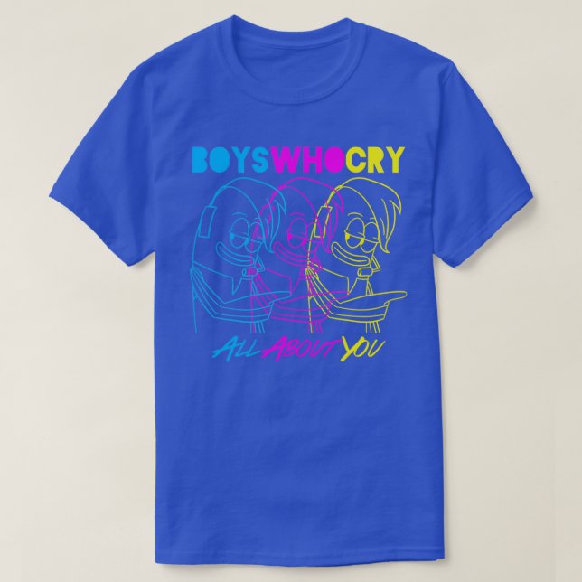Boys Who Cry Cyan Magenta Yellow T-Shirt (Design vorne)