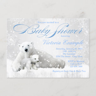 Boys Winter Wonderland Baby Shower Einladungen