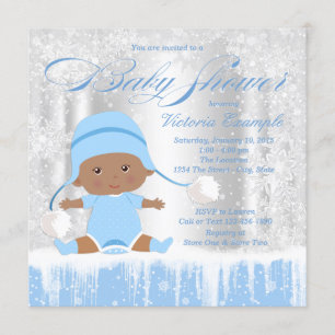 Boys Winter Wonderland Snow Baby Dusche Einladung