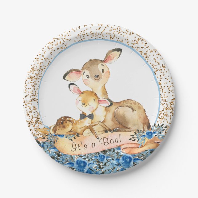 Boys Woodland Deer Baby Shooter Teller (Vorderseite)