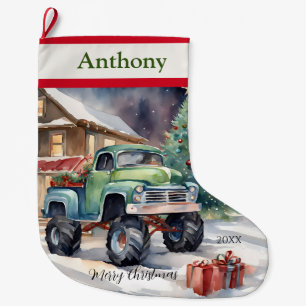 Boys Xmas Monster Truck Großer Weihnachtsstrumpf