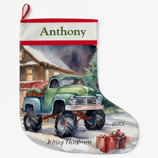 Boys Xmas Monster Truck Großer Weihnachtsstrumpf