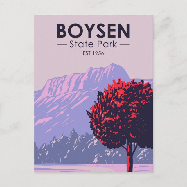 Boysen Staat Park Wyoming Vintag Postkarte (Vorderseite)