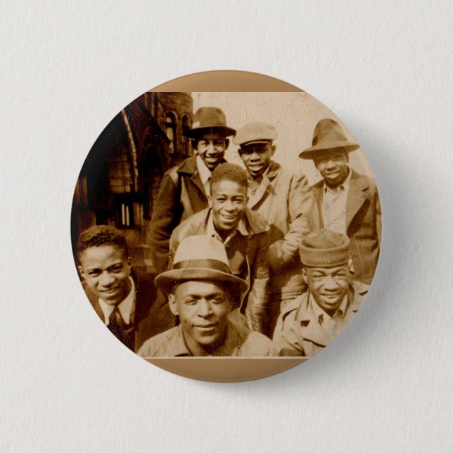Boyz der 1930er Jahre von der Haube RPPC Button (Vorderseite)