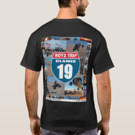 Boyz Reise-Schwarz-Shirt-Front und Rückseite T-Shirt