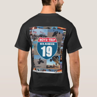 Boyz Reise-Schwarz-Shirt-Front und Rückseite T-Shirt