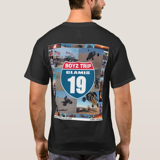 Boyz Reise-Schwarz-Shirt-Front und Rückseite T-Shirt (Rückseite)