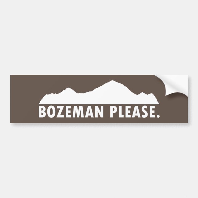 Bozeman Bitte Autoaufkleber (Vorne)