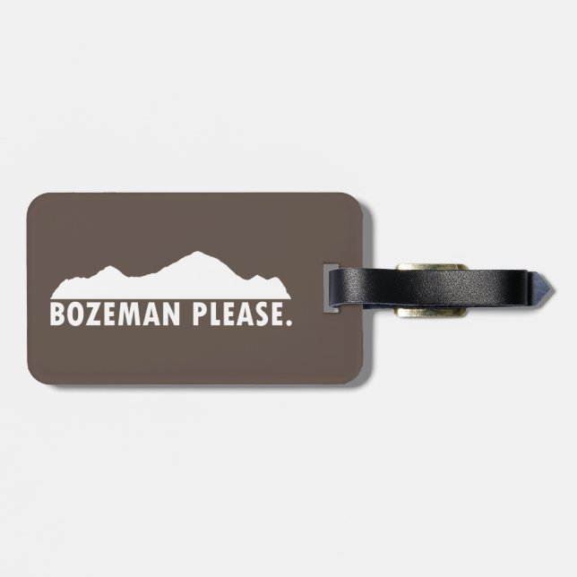 Bozeman Bitte Gepäckanhänger (Rückseite horizontal)