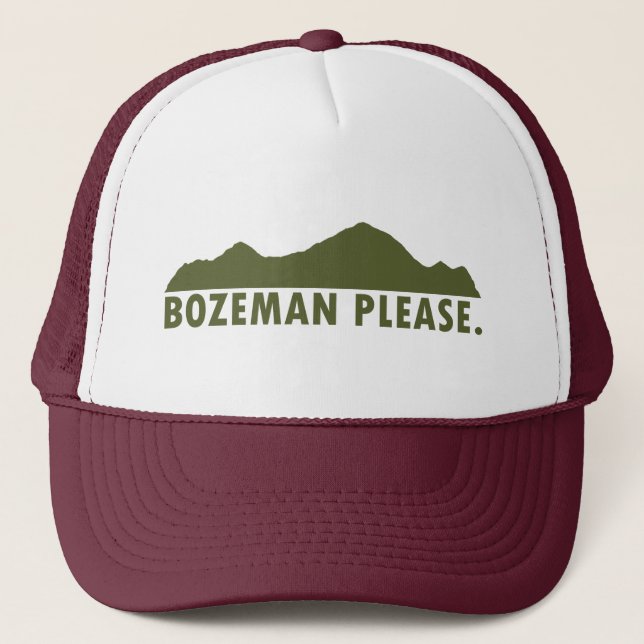 Bozeman Bitte Truckerkappe (Vorderseite)