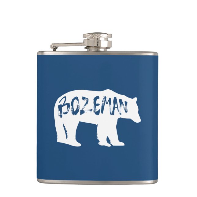 Bozeman Montana Bear Flachmann (Vorderseite)