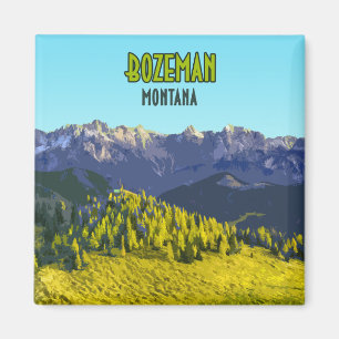 Bozeman Montana Berge Vintage Magnet