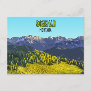 Bozeman Montana Berge Vintage Postkarte