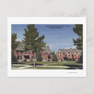 Bozeman, Montana - Dormitorien am Staat Montana Postkarte