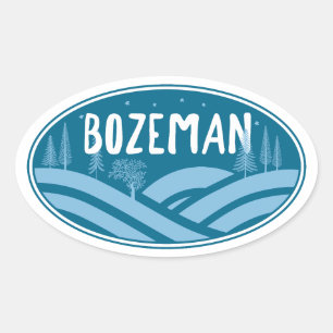 Bozeman Montana Outdoor-Aktivitäten Ovaler Aufkleber