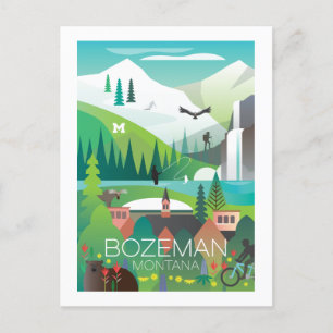 Bozeman, Montana Postkarte