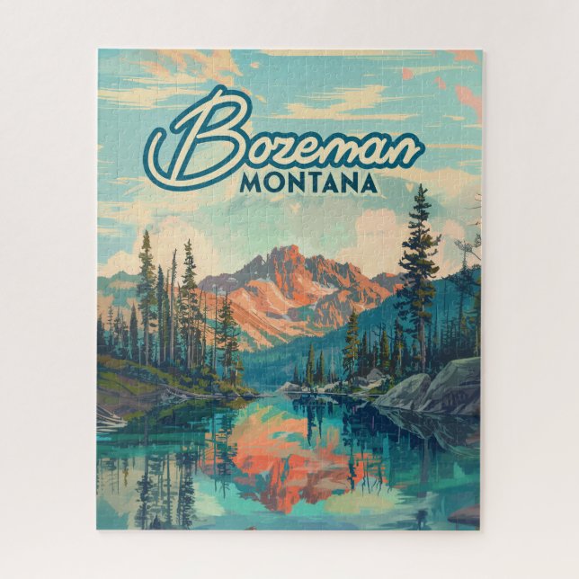 Bozeman Montana Rocky Mountains Vintag (Vertikal)