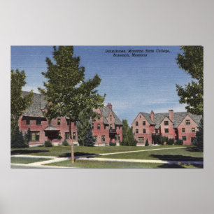 Bozeman, Montana - Schlafsäle in Montana-Staat Poster