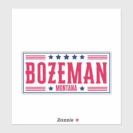 BOZEMAN MONTANA - Stars und Streifen Aufkleber