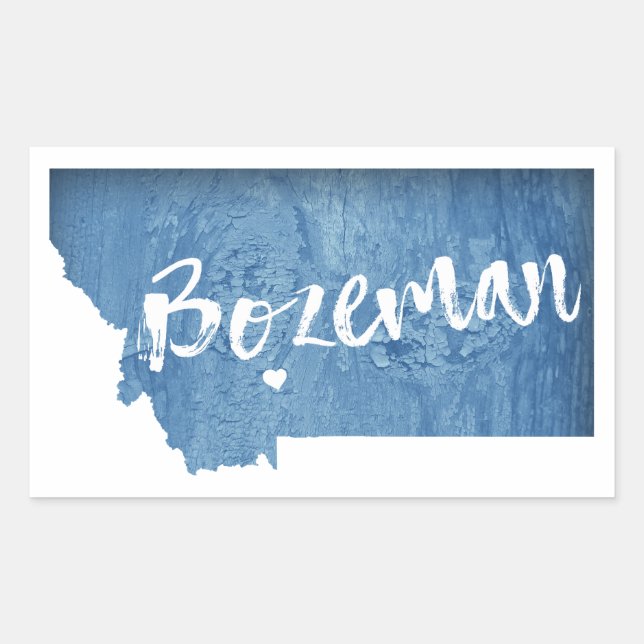 Bozen, Montana Rechteckiger Aufkleber (Vorderseite)