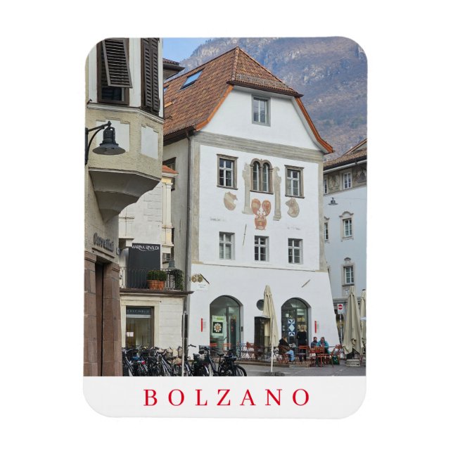 Bozen Walther Square Gebäude Ansicht Kühlschrankma Magnet (Vertikal)