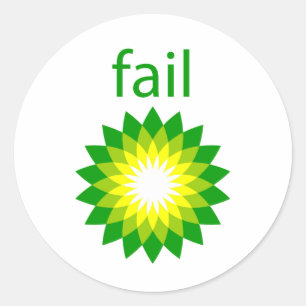 BP-Öl-Fleck versagen Logo Runder Aufkleber