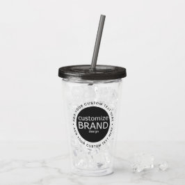BPA Free Custom Logo Tumbler Trinkbehälter Acryltrinkbecher