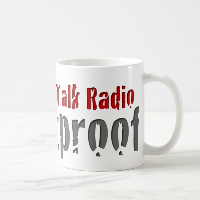 BPTR graue und rote Titel-Logo-Tasse Kaffeetasse (Rechts)