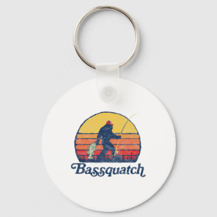 Bquatch! Lustiger Bigfoot Angelsport Outdoor Retro Schlüsselanhänger