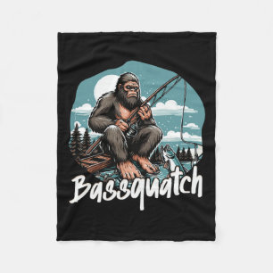 Bquatch! Lustiges Angeln Outdoor Retro Angler Gif Fleecedecke