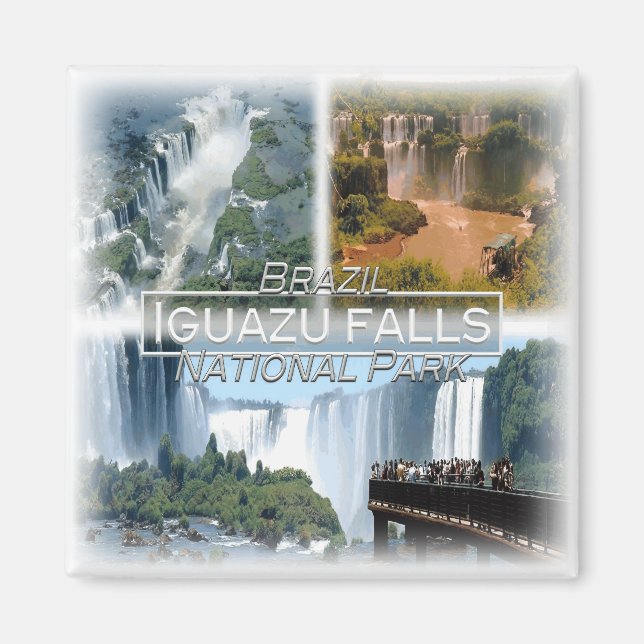 BR0120 Amerika, Brasilien, Iguazu Fall, Kühlschran Magnet (Vorne)