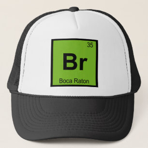 Br - Boca Raton Florida Chemie Periodensystem Truckerkappe