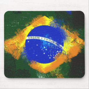 BR Brasilianische Flagge Mousepad