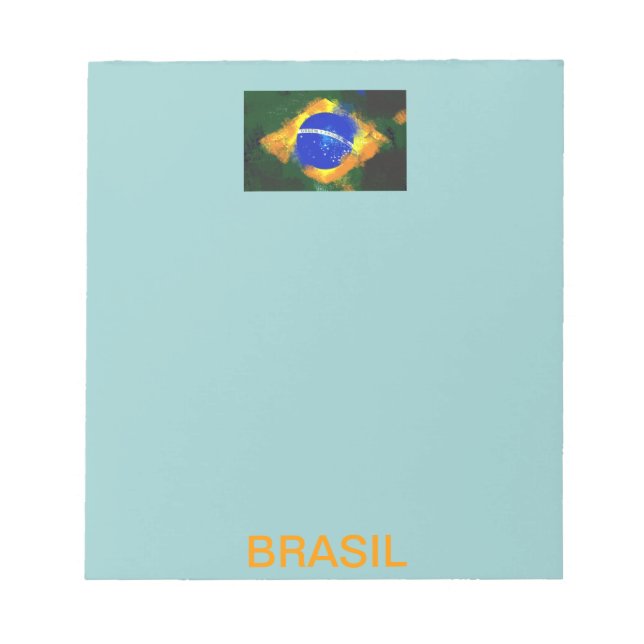 BR Brasilianische Flagge Notizblock (Vorderseite)