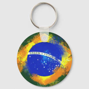 BR Brasilianische Flagge Schlüsselanhänger