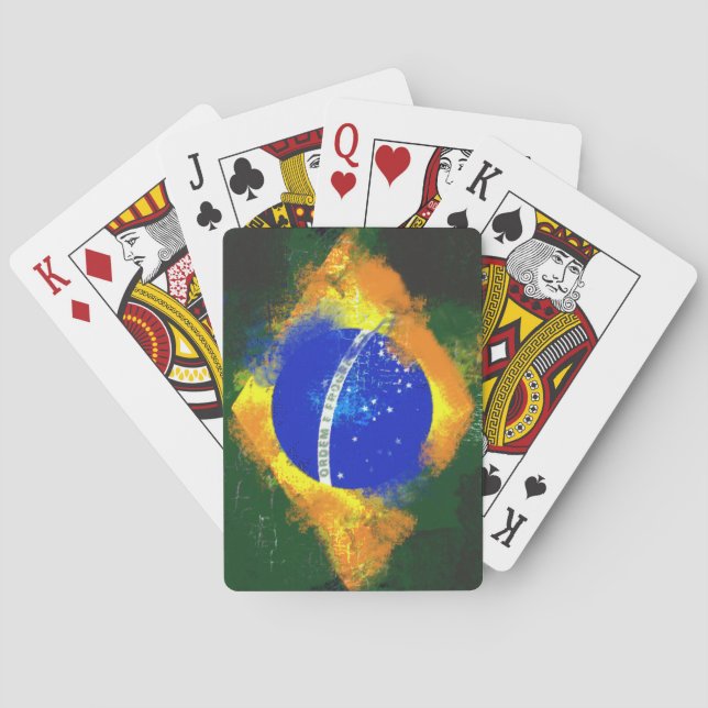 BR Brasilien-Brasilianerflagge Spielkarten (Rückseite)