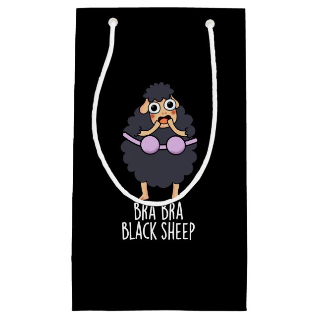 Bra-bra Black Sheep Funny Animal Pub Dark BG Kleine Geschenktüte (Vorderseite)