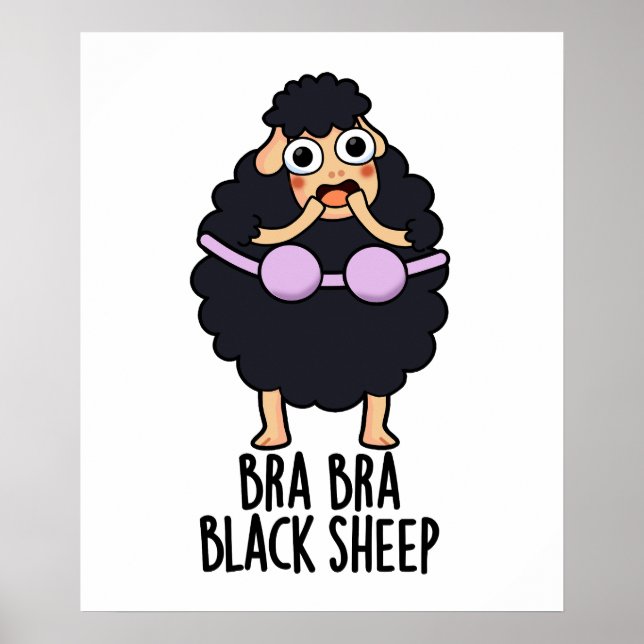 Bra-bra Black Sheep Funny Animal Puff Poster (Vorne)