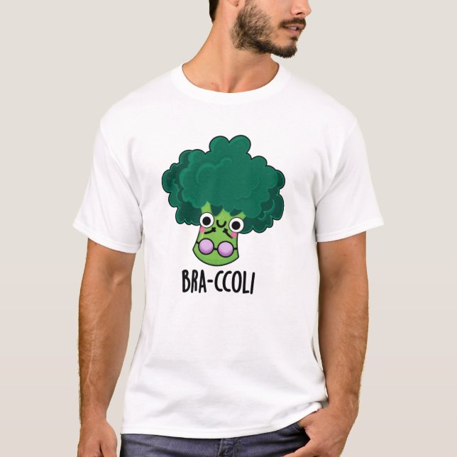 Bra-ccoli Funny Veggie Broccoli Bra Pun T-Shirt (Vorderseite)