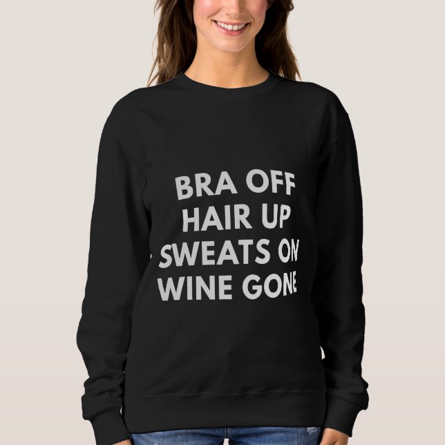 Bra Hair Up Sweat Sur Le Vin Gone Relaxé Fit (Devant)