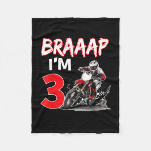 Braaap 3 Jahre alter Motocross Dirt-Biker 3. Fleecedecke